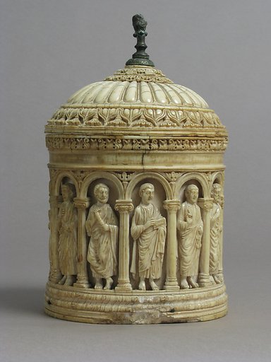 Container with Figures under an Arcade