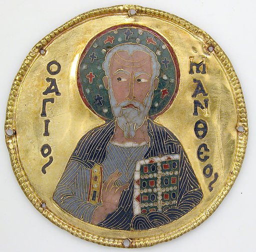 Medallion with Saint Matthew from an Icon Frame
