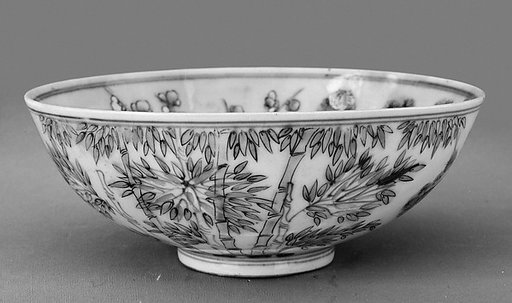 Bowl with pine tree, bamboo, and plum blossom