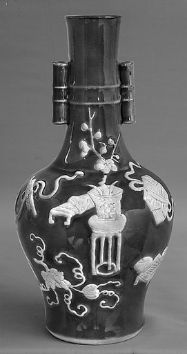 Vase with scholar's objects