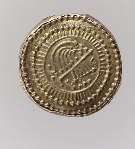 Gold Disk Brooch
