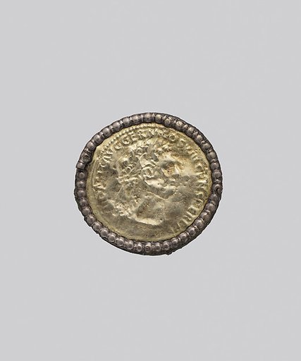 Gold Disk Brooch