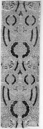 Textile with Foliated Scroll and Pomegranate Motives