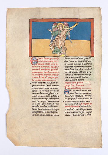 Leaf from a Beatus Manuscript: the Seventh Angel Proclaims the Reign of the Lord