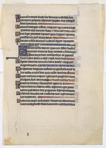 Manuscript Leaf from a Royal Psalter