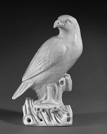 Figure of a hawk (one of a pair)