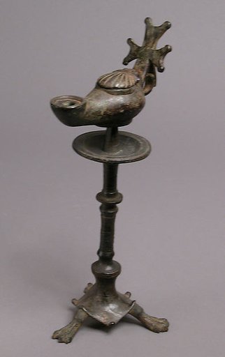 Standing Lamp with a Cross on a Pricket Stand