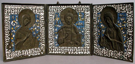Triptych with Christ, Virgin, St. John The Baptist