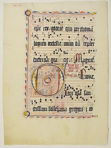 Manuscript Leaf with Initial F, from an Antiphonary
