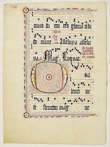 Manuscript Leaf with Initial O, from an Antiphonary
