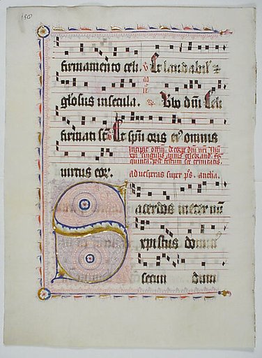 Manuscript Leaf with Initial S, from an Antiphonary