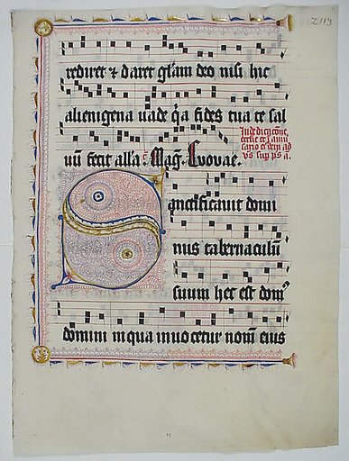 Manuscript Leaf with Initial S, from an Antiphonary