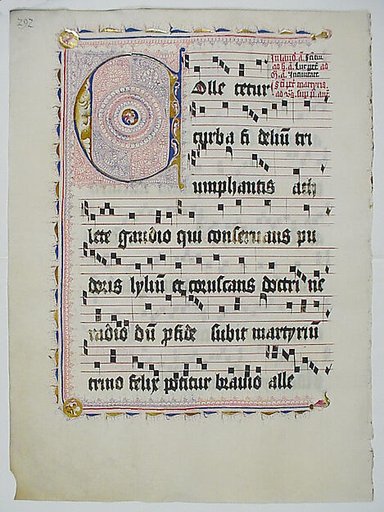 Manuscript Leaf with Initial C, from an Antiphonary