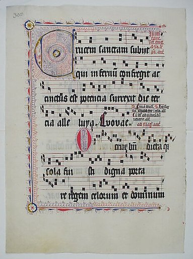 Manuscript Leaf with Initial C, from an Antiphonary