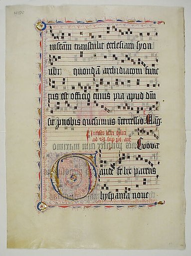 Manuscript Leaf with Initial G, from an Antiphonary
