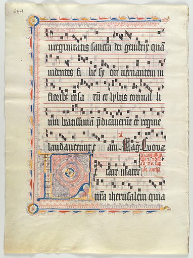 Manuscript Leaf with Initial L, from an Antiphonary