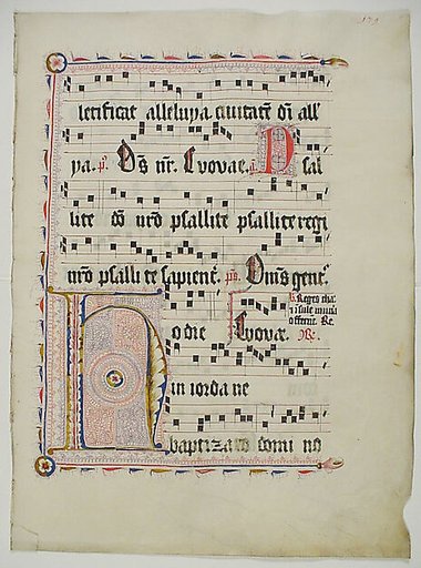 Manuscript Leaf with Initial H, from an Antiphonary