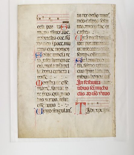 Manuscript Leaf with Initial A, from an Antiphonary