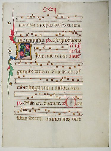 Manuscript Leaf with Initial L, from an Antiphonary