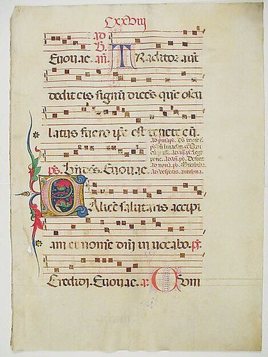 Manuscript Leaf with Initial C, from an Antiphonary