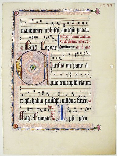 Manuscript Leaf with Initial C, from an Antiphonary