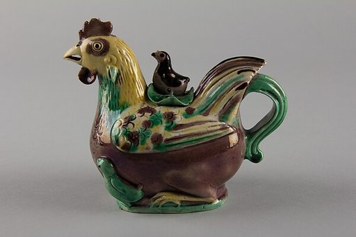 Chicken-form ewer (one of a pair)