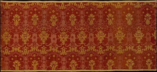 Hanging with a Simulated Silk Textile Pattern