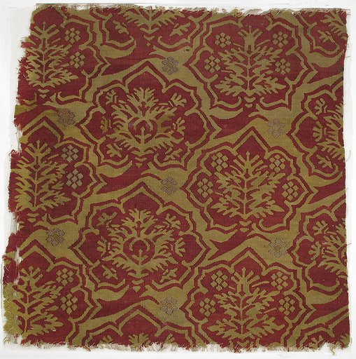 Fragment with a Simulated Silk Textile Pattern