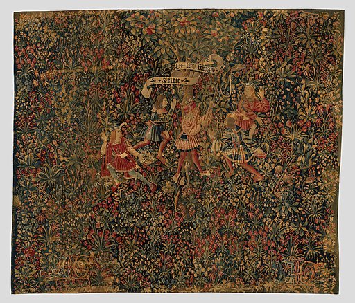 Five Youths Playing Blind Man's Buff