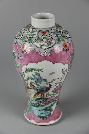 Meiping vase with birds and flowers