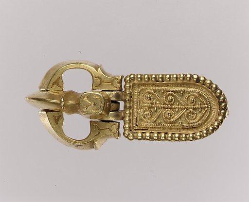 Gold Belt Buckle and Gold Strap End