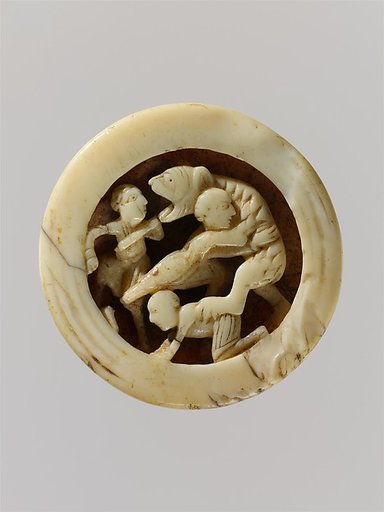 Game Piece with Menelaus and Companions Battling Proteus