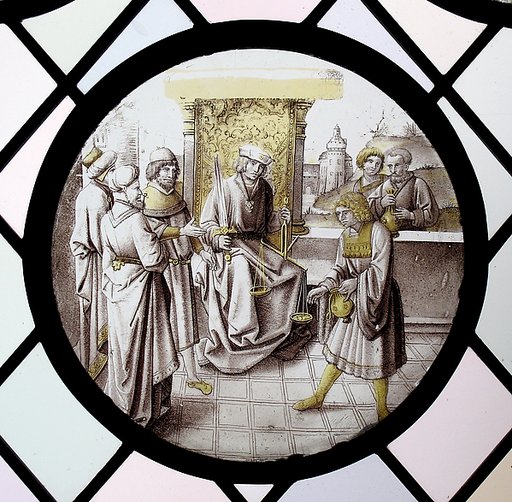 Roundel with Judgment or Allegorical Scene