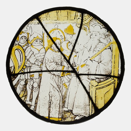 Roundel with Christ before Pilate