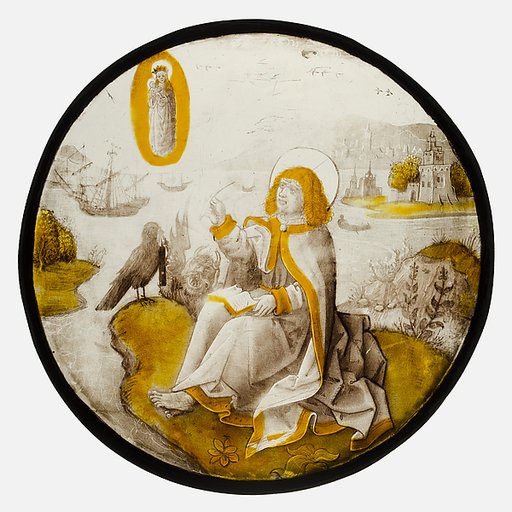 Roundel with Saint John on Patmos