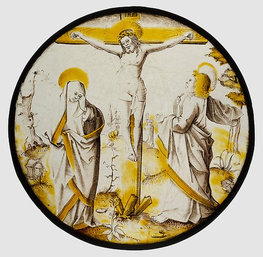 Roundel with the Crucifixion, the Virgin, and Saint John