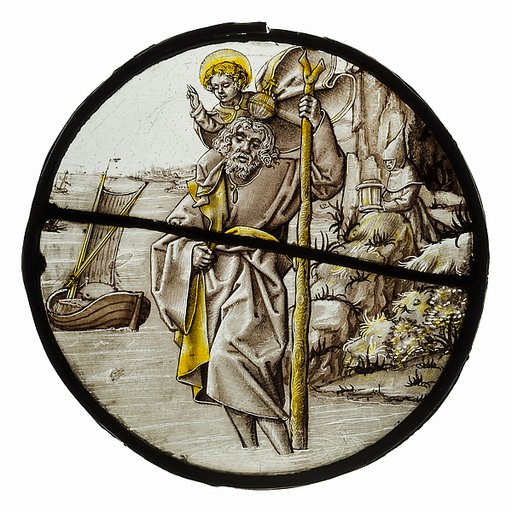 Roundel with Saint Christopher
