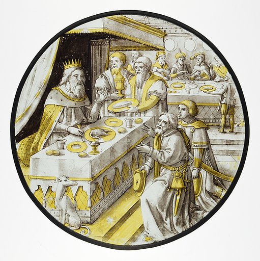 Roundel with Joseph Presenting his father, Jacob, to the Pharoah (from a Series of the History of Joshua)