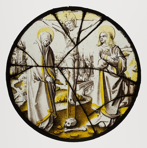Roundel with the Crucifixion, the Virgin, and Saint John