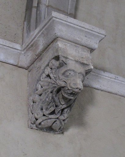 Corbel with Animal Mask of Wolf