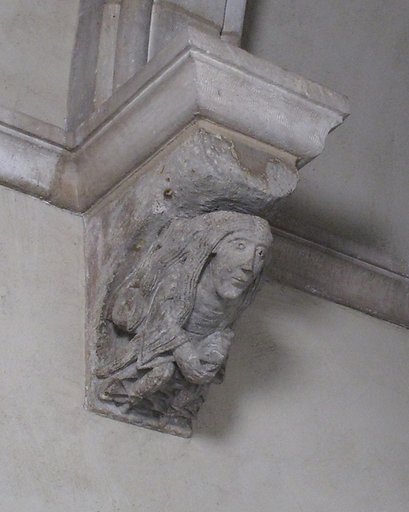 Corbel with Female Figure with Clasped Hands