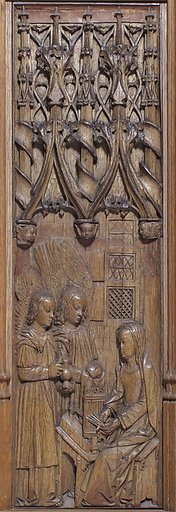 Panel with Angels Visiting the Virgin in the Temple