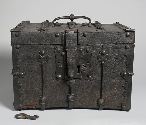 Box with Circular Scroll Designs
