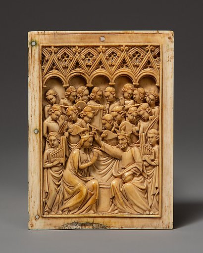 Right Leaf of a Diptych with Coronation of the Virgin
