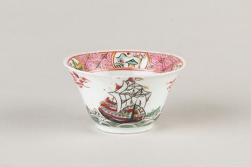 Cup with sail boats