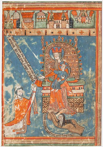 Manuscript Leaf with Dedication of a Book to the Virgin