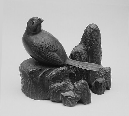 Ornament in the Shape of a Pigeon on a Rock