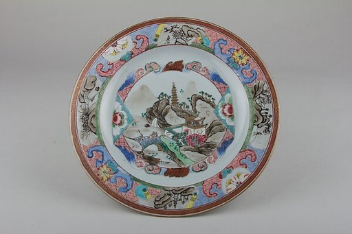 Plate with landscape
