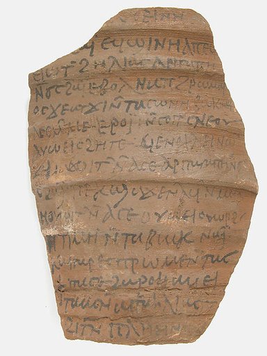 Ostrakon with a Letter from Pleine to Elias