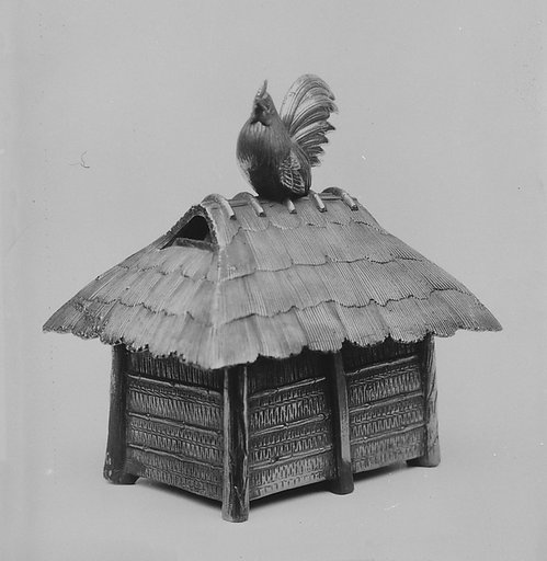 Censer in Form of a Rooster Perched on a Rooftop
